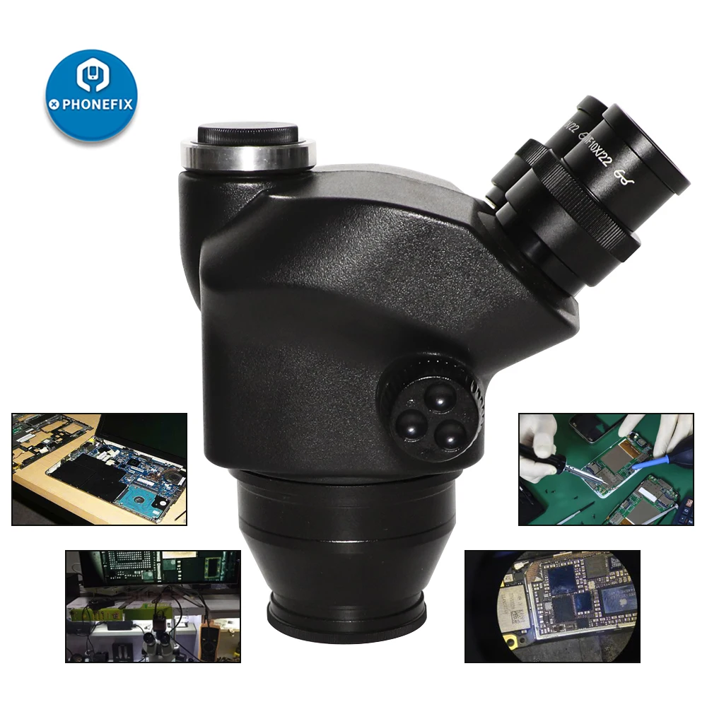 Trinocular Stereo Microscope 7X-45X - 2020 أسود 3.5X-90X 7X-45X ثلاثي العينيات