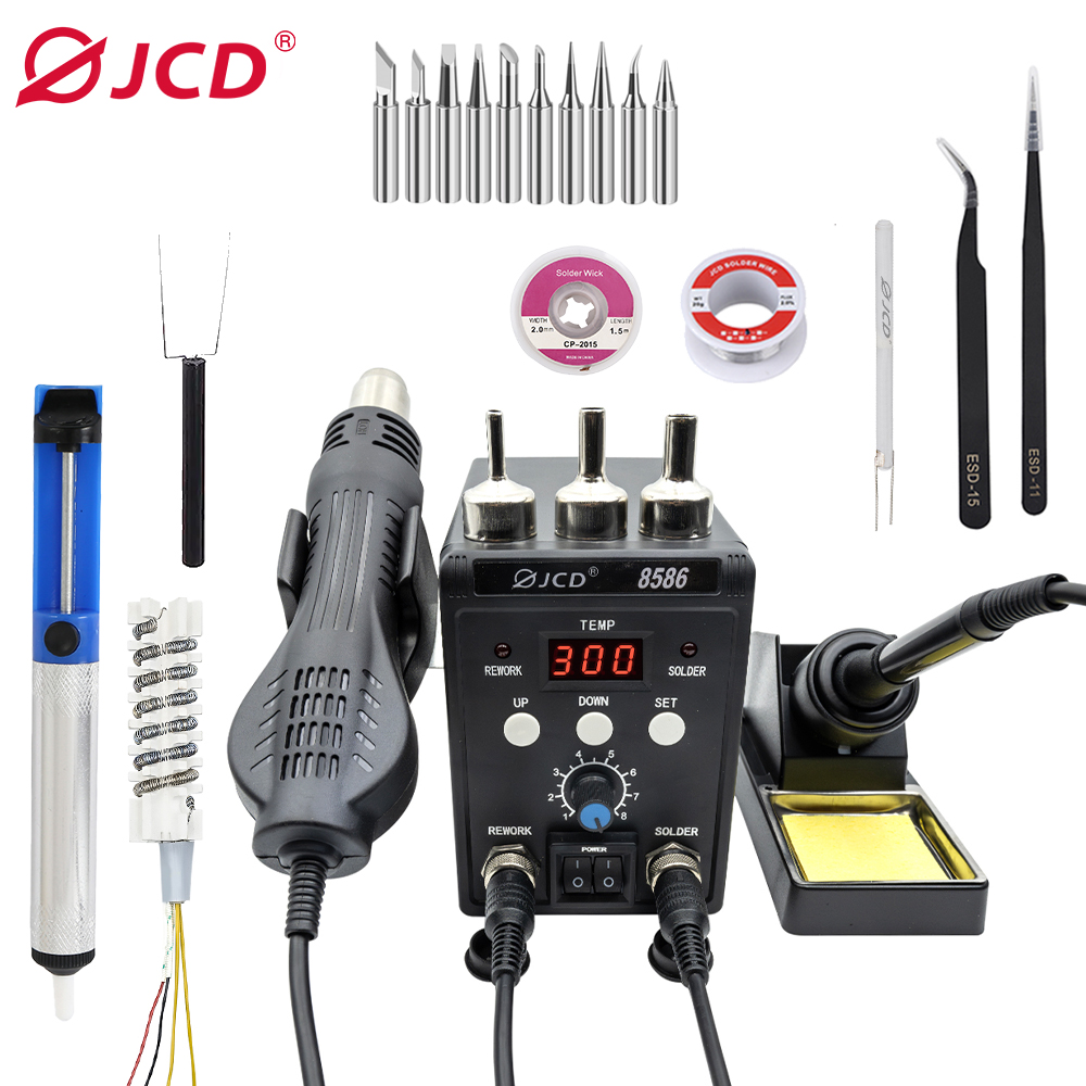 2 In 1 Soldering Rework Station 750W - محطة لحام رقمية JCD 750W 8586