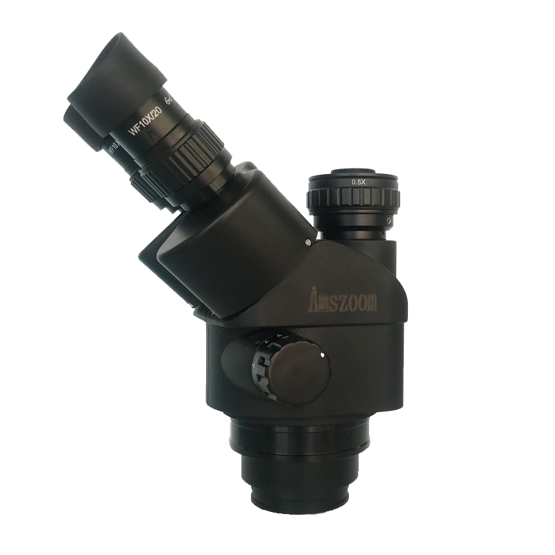 رأس مجهر ثلاثي العدسات احترافي - مراجعة Trinocular Stereo Microscope 7X-45X وسعره