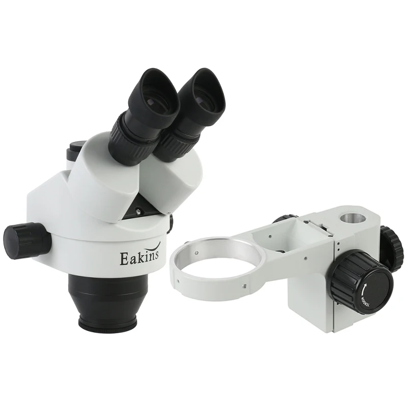 رأس مجهر ستريو ثلاثي العدسات ب - مراجعة Trinocular Stereo Microscope 7X-45X وسعره