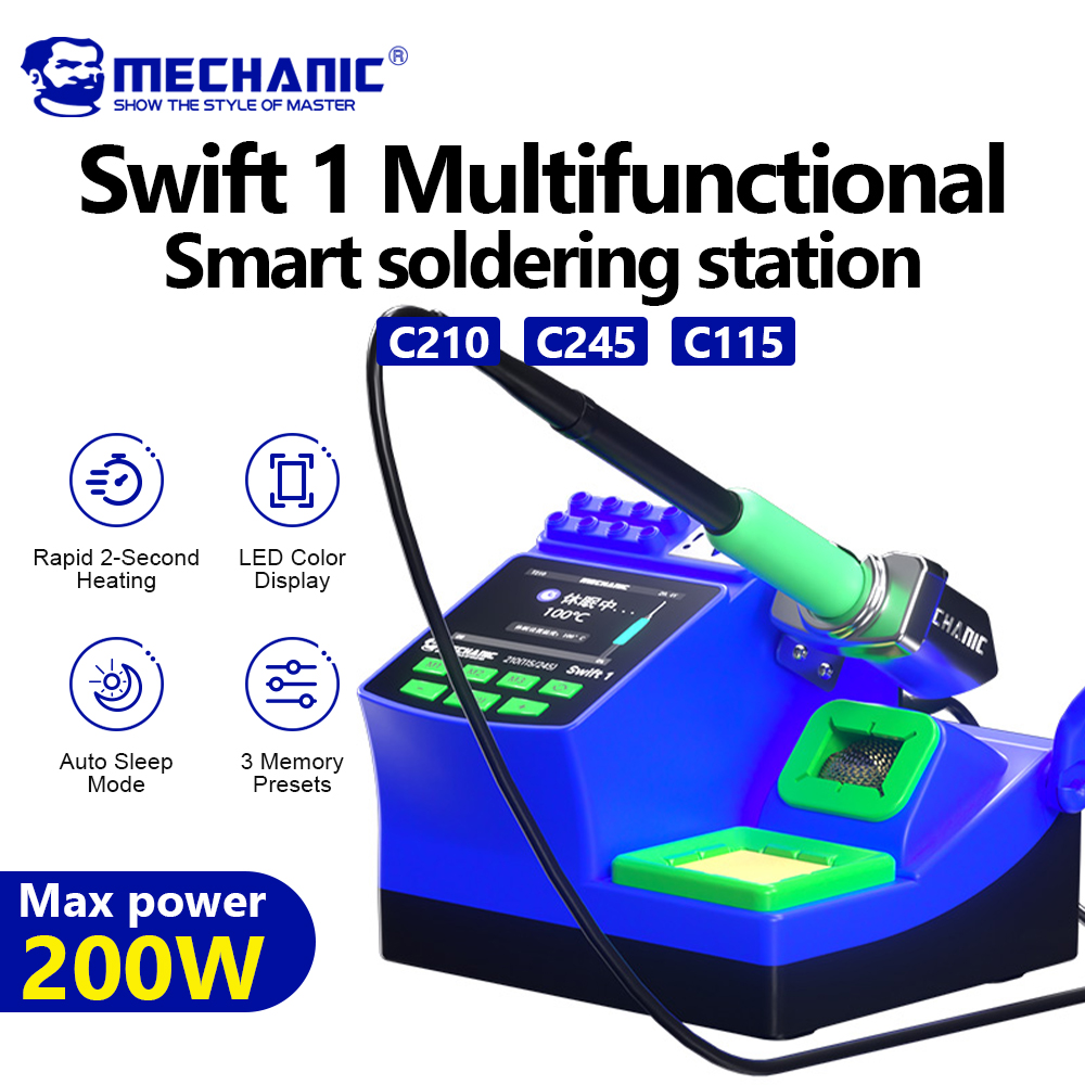 MECHANIC Swift 1 محطة لحام رقم - مراجعة C210 Precision Soldering Station وسعره
