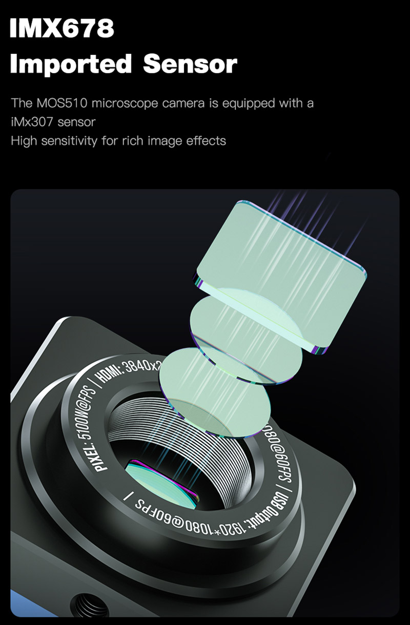 ميكانيكي كاميرا مجهر صناعي لإص - مراجعة 4K Microscope Camera Sony Sensor وسعره