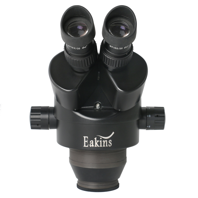 مجهر ستيريو ثلاثي العينين ، تك - مراجعة Trinocular Stereo Microscope 7X-45X وسعره
