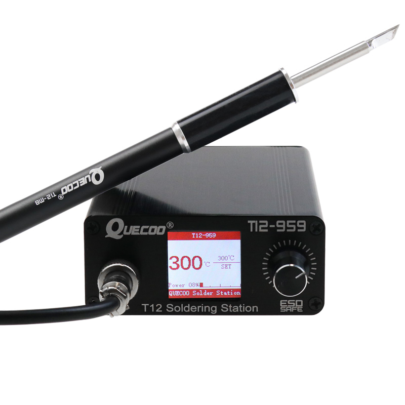 محطة لحام T12-959 V5.1 مع شاشة - مراجعة T12 Soldering Station Oled وسعره