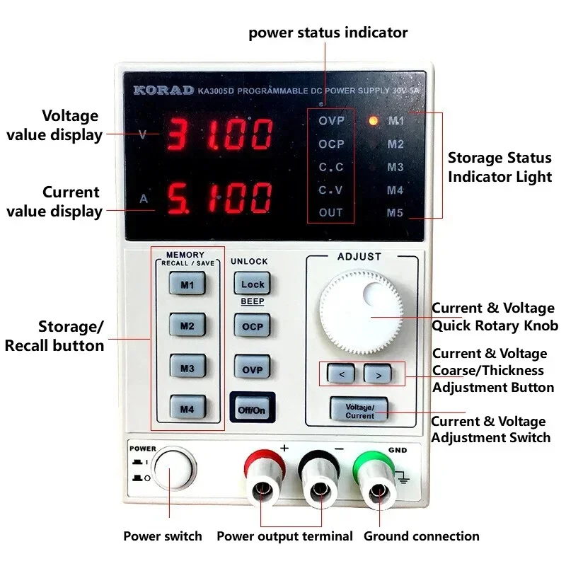 مزود طاقة تيار مستمر خطي منظم  - مراجعة High Precision Dc Power Supply 30V 10A وسعره