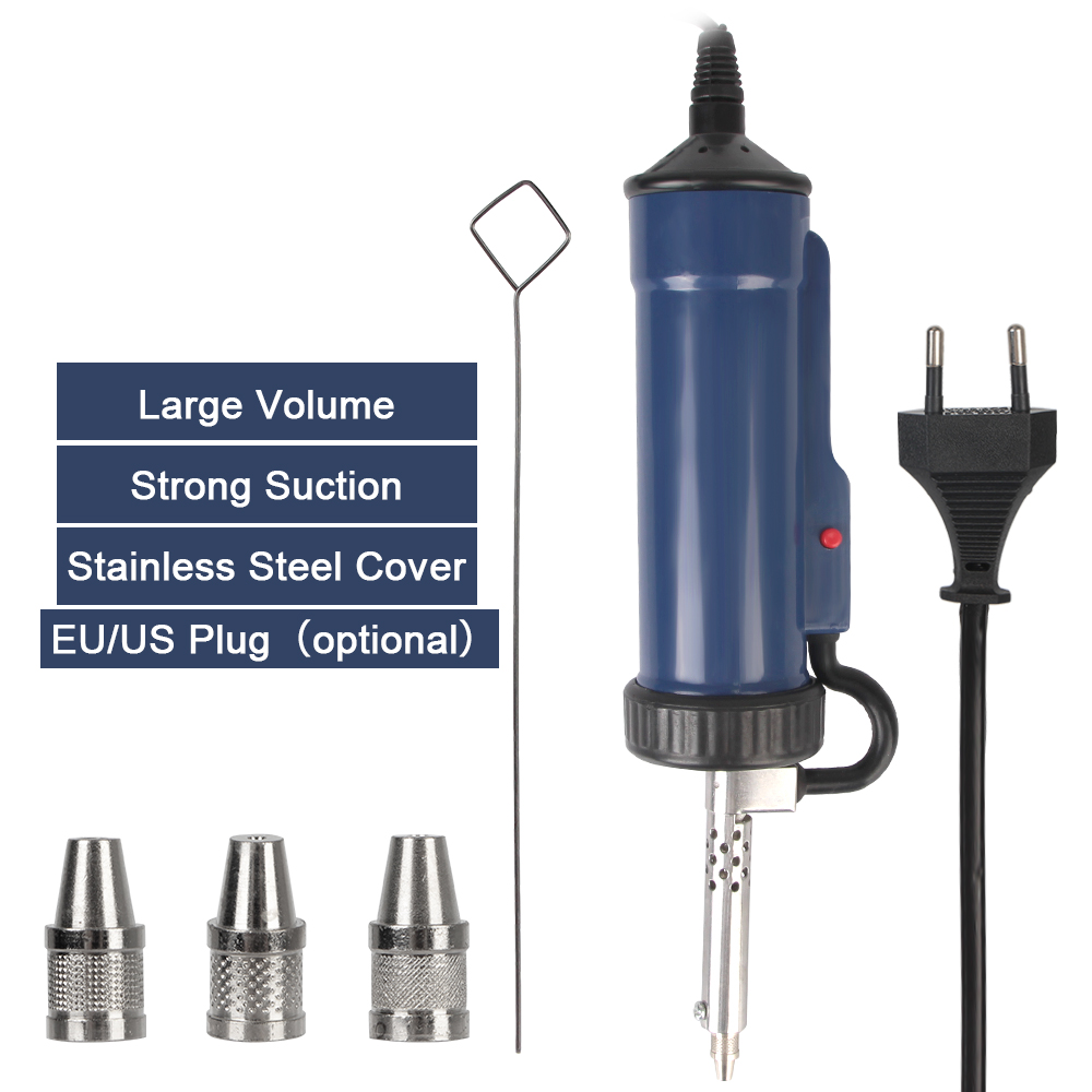 فراغ مصاصة القصدير مع 3 فوهة ش - مراجعة Desoldering Pump Electric Vacuum Station وسعره
