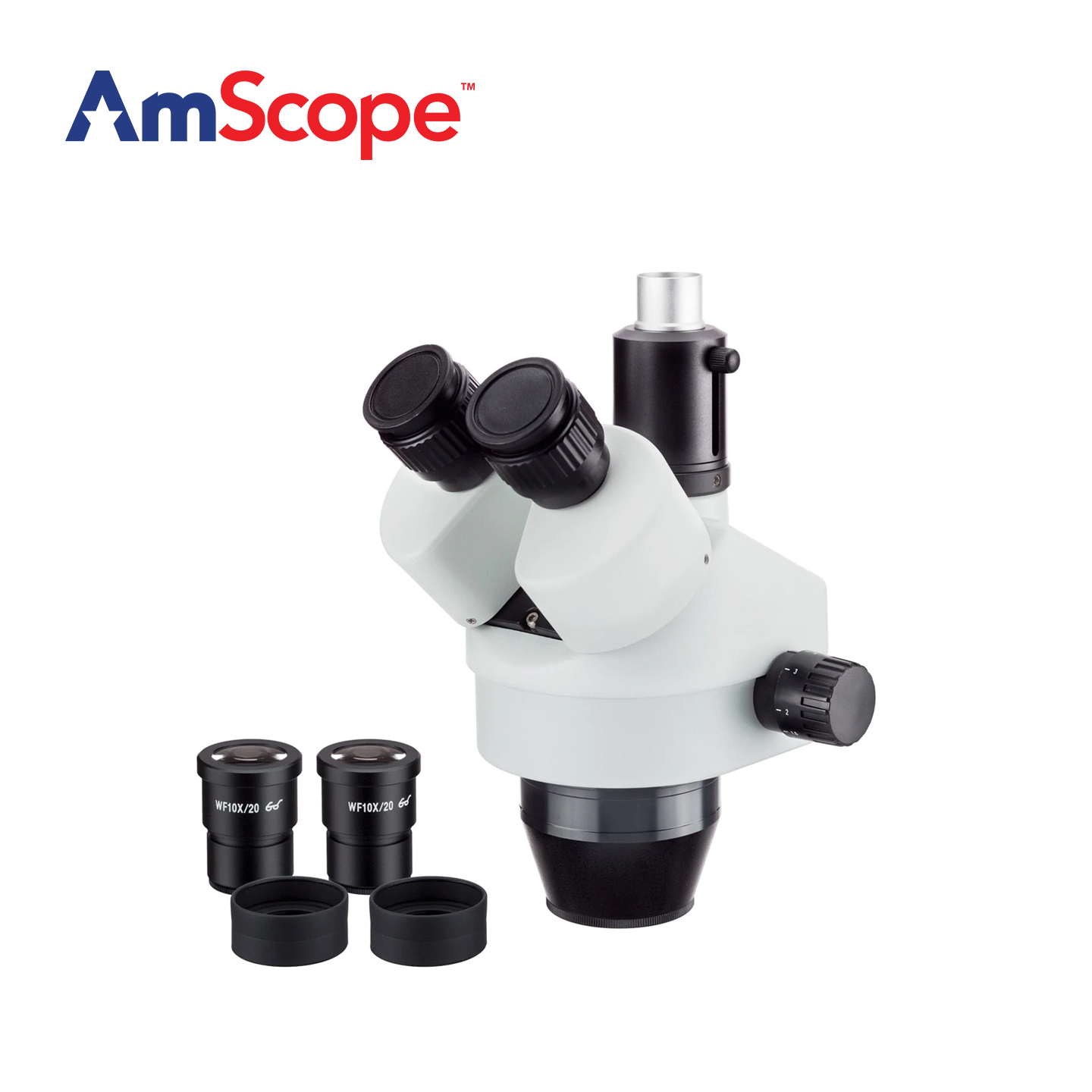 رأس مجهر ستيريو ثلاثي العدسات  - مراجعة Trinocular Stereo Microscope 7X-45X وسعره