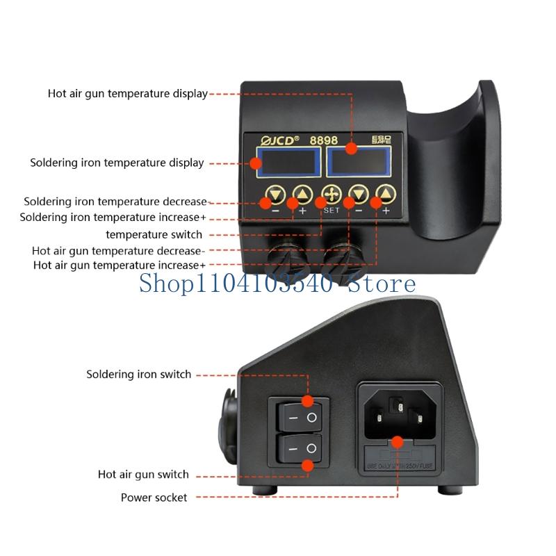 02DC 750W محطة لحام 2 في 1 لحا - مراجعة 2 In 1 Soldering Rework Station 750W وسعره