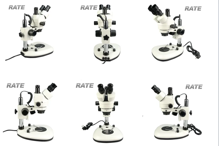 مجهر صناعي ثلاثي العينية بتكبي - مراجعة Trinocular Stereo Microscope 7X-45X وسعره