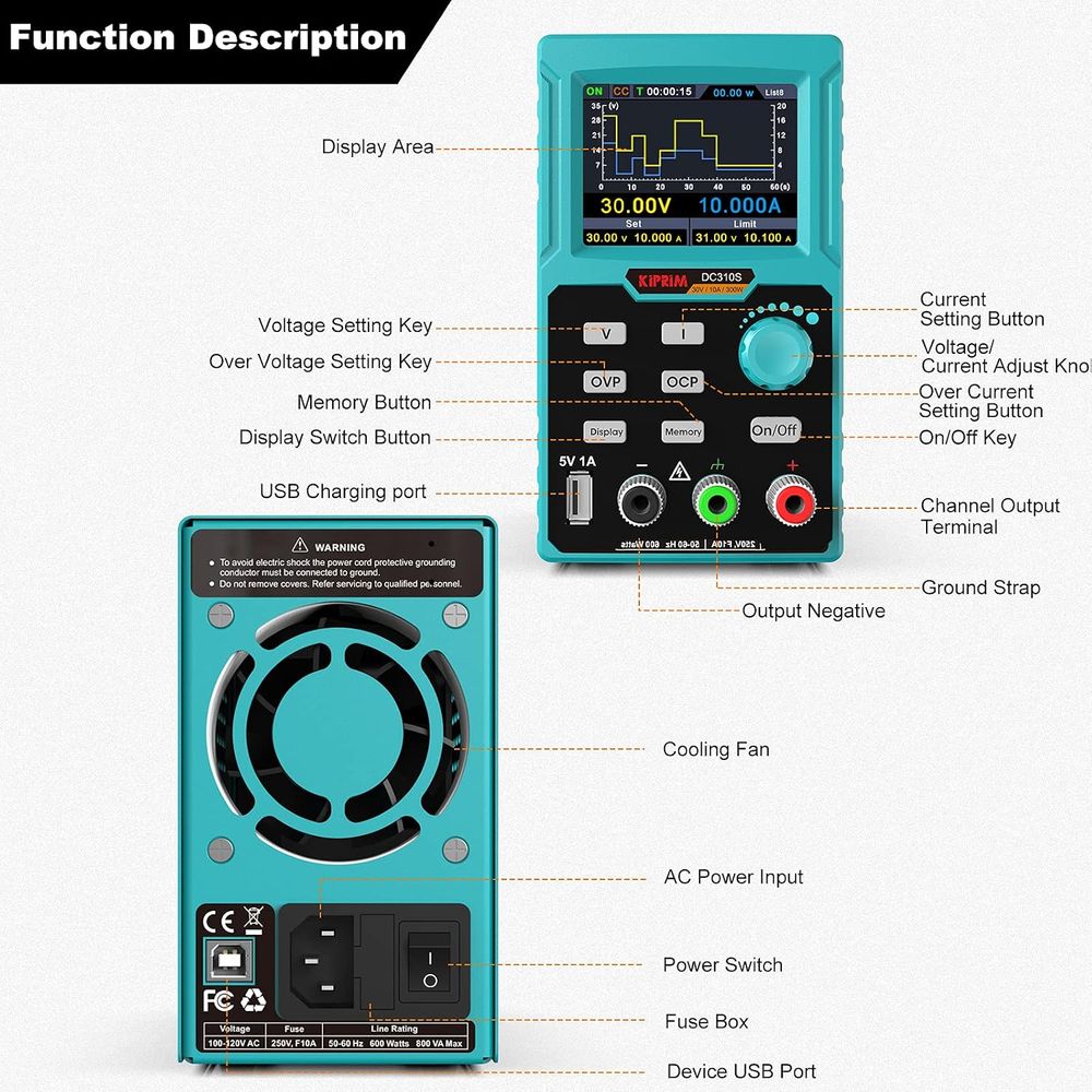 مصدر طاقة تيار مستمر، 0-30 فول - مراجعة High Precision Dc Power Supply 30V 10A وسعره