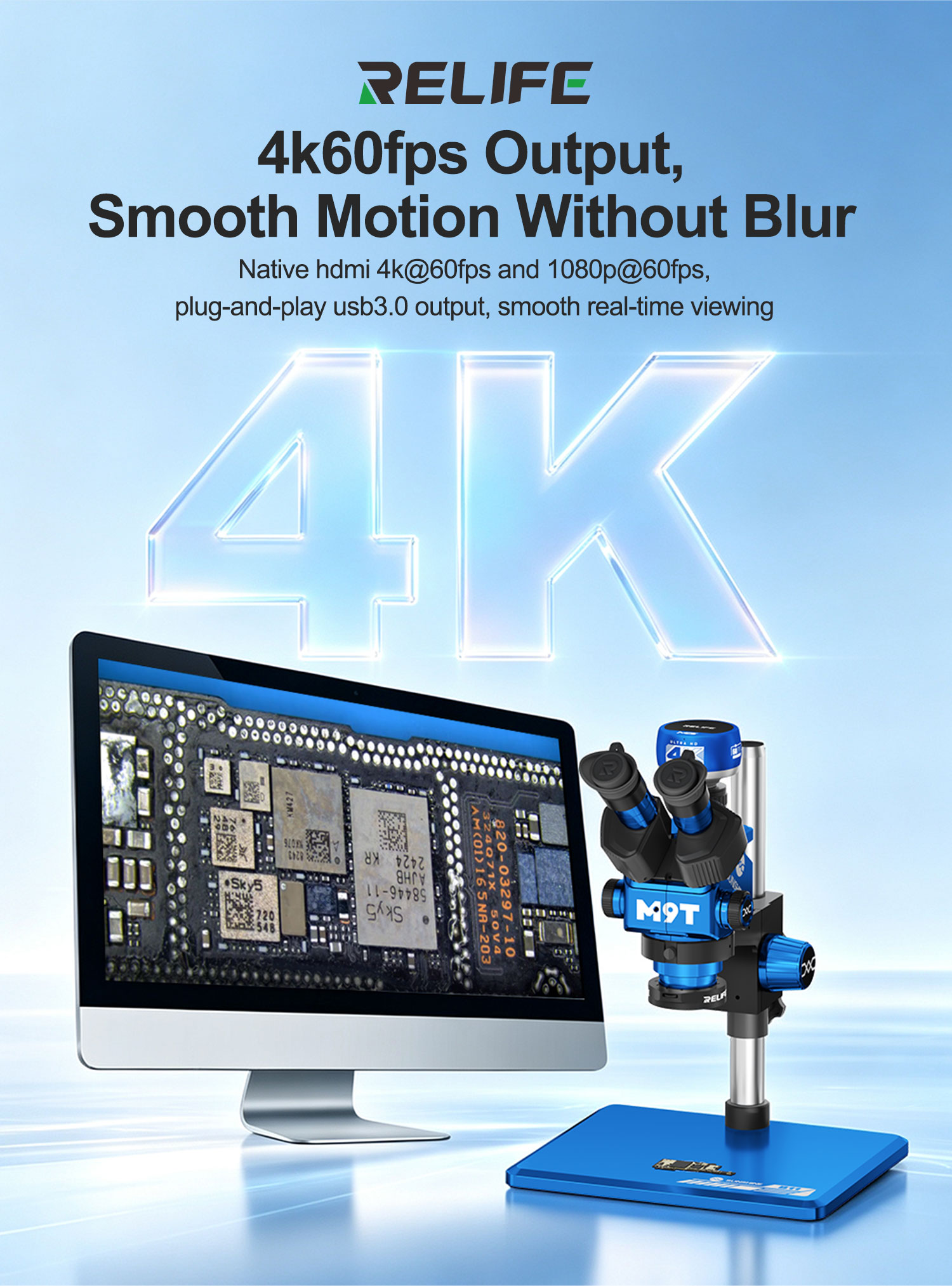 كاميرا ميكروسكوب RELIFE MC5 بد - مراجعة 4K Microscope Camera Sony Sensor وسعره