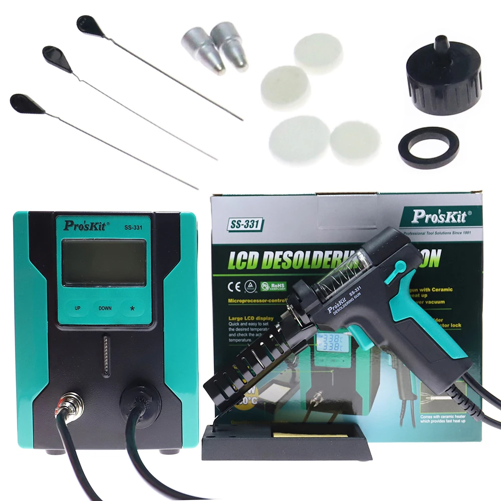 محطة لحام كهربائية رقمية LCD ط - مراجعة Desoldering Pump Electric Vacuum Station وسعره